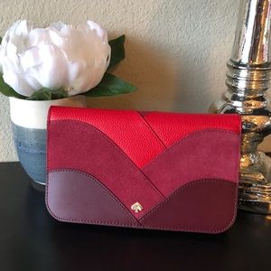 Great for V-Day! NWT Kate Spade Nadine Leather & Suede Clutch Wallet